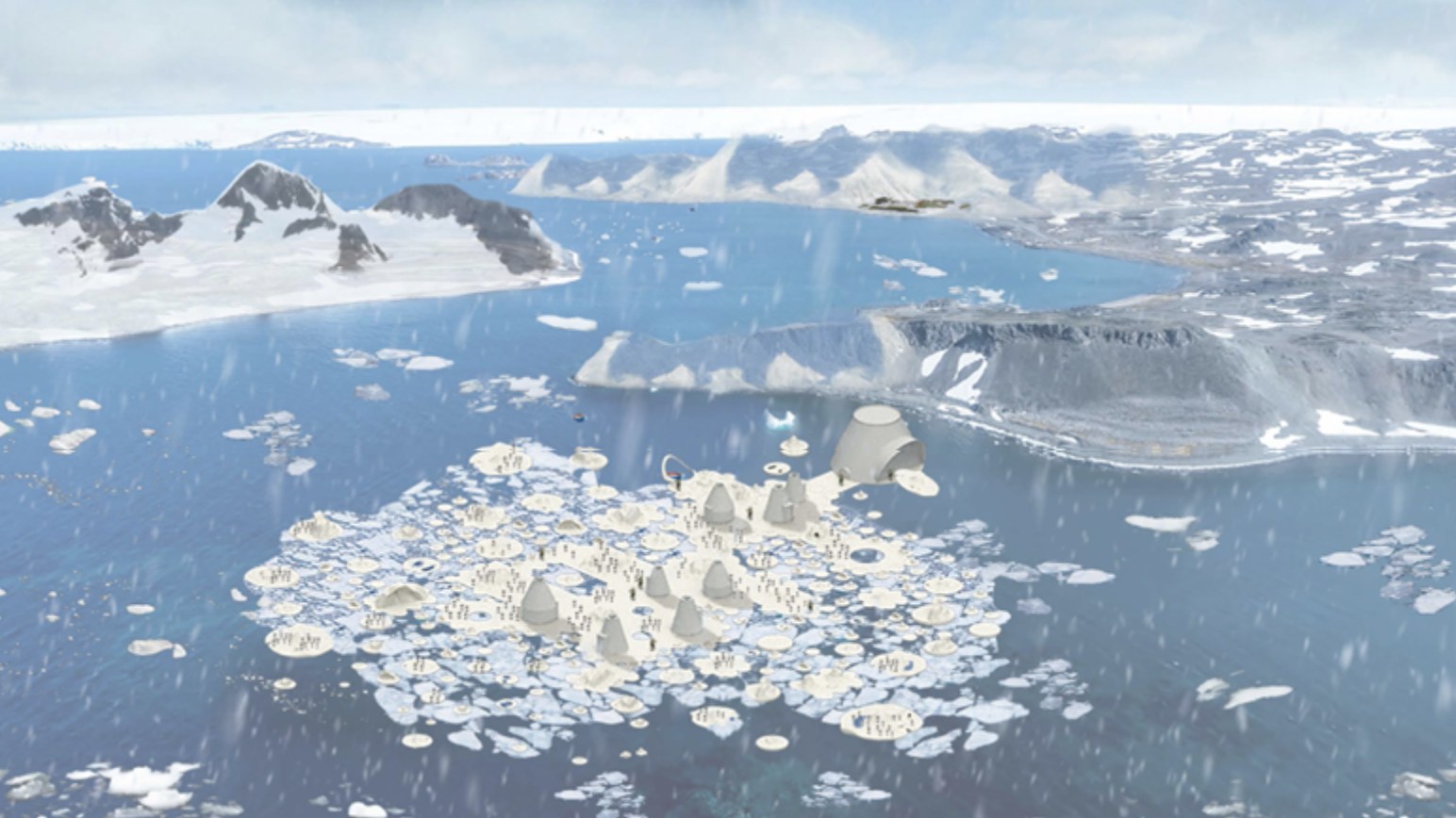 Seth Laskin's Thesis Project: drone view rendering of arctic