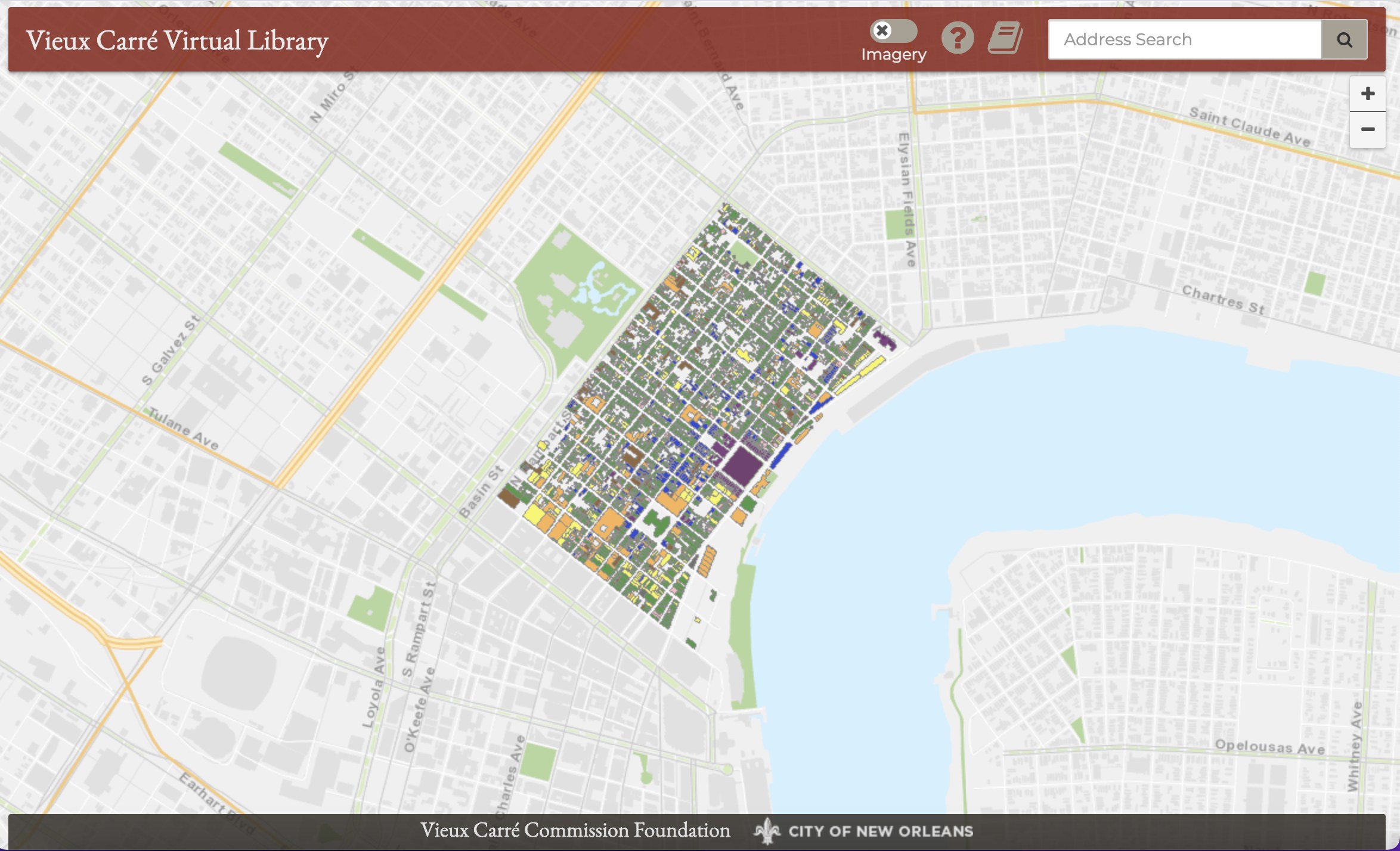 Map of the French Quarter of New Orleans 