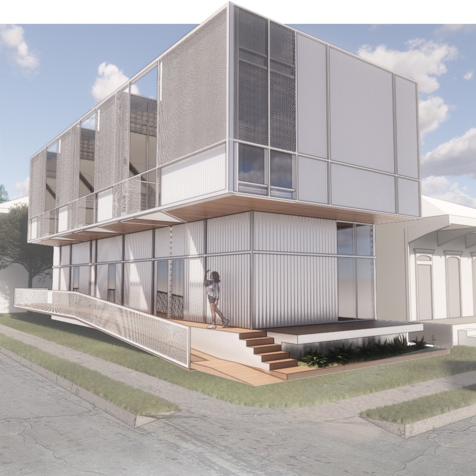Daniel Tighe's Thesis Project, exterior rendering and cover image