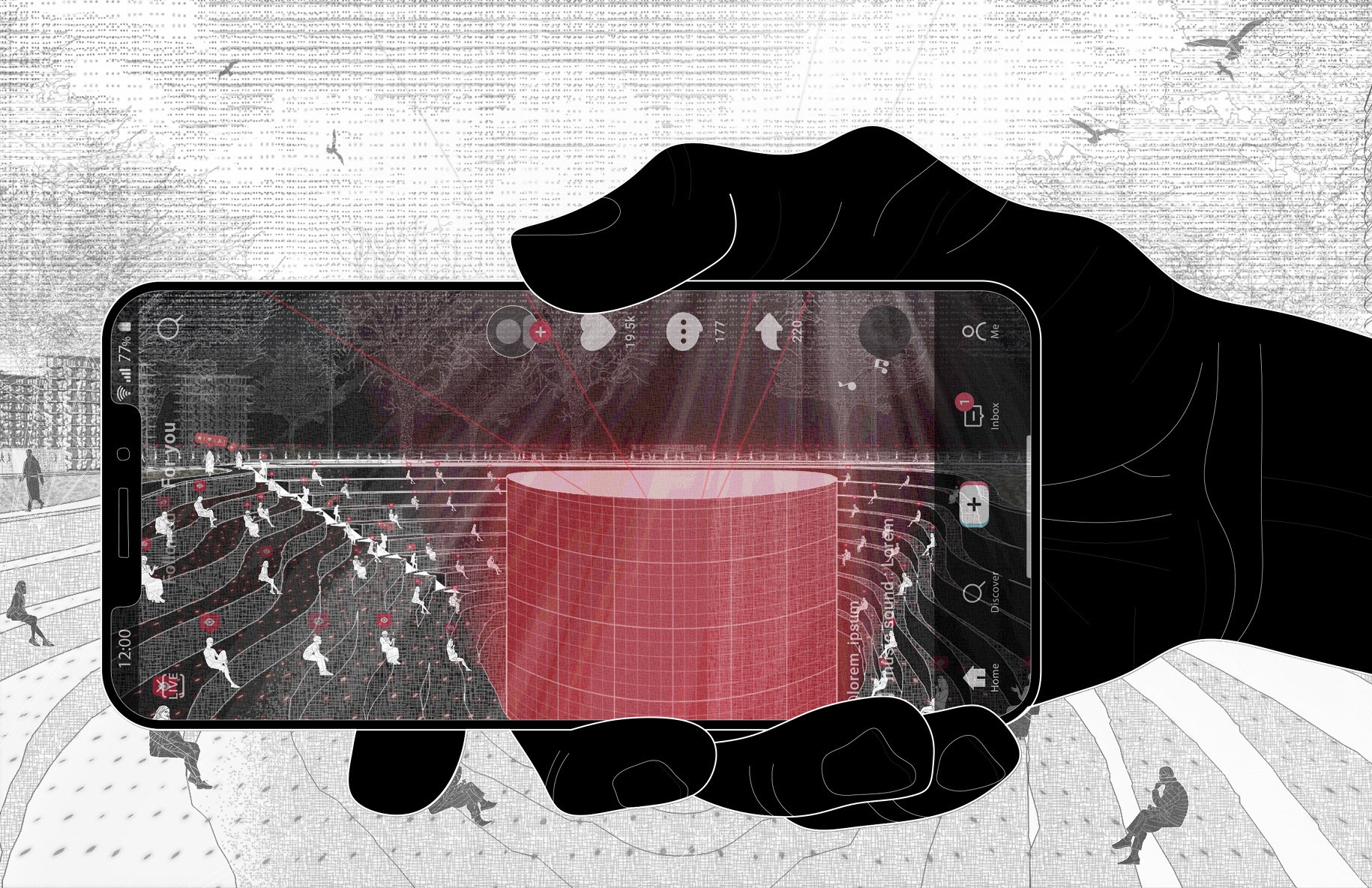 Tiger Thepkanjana's Thesis Project smart phone rendering