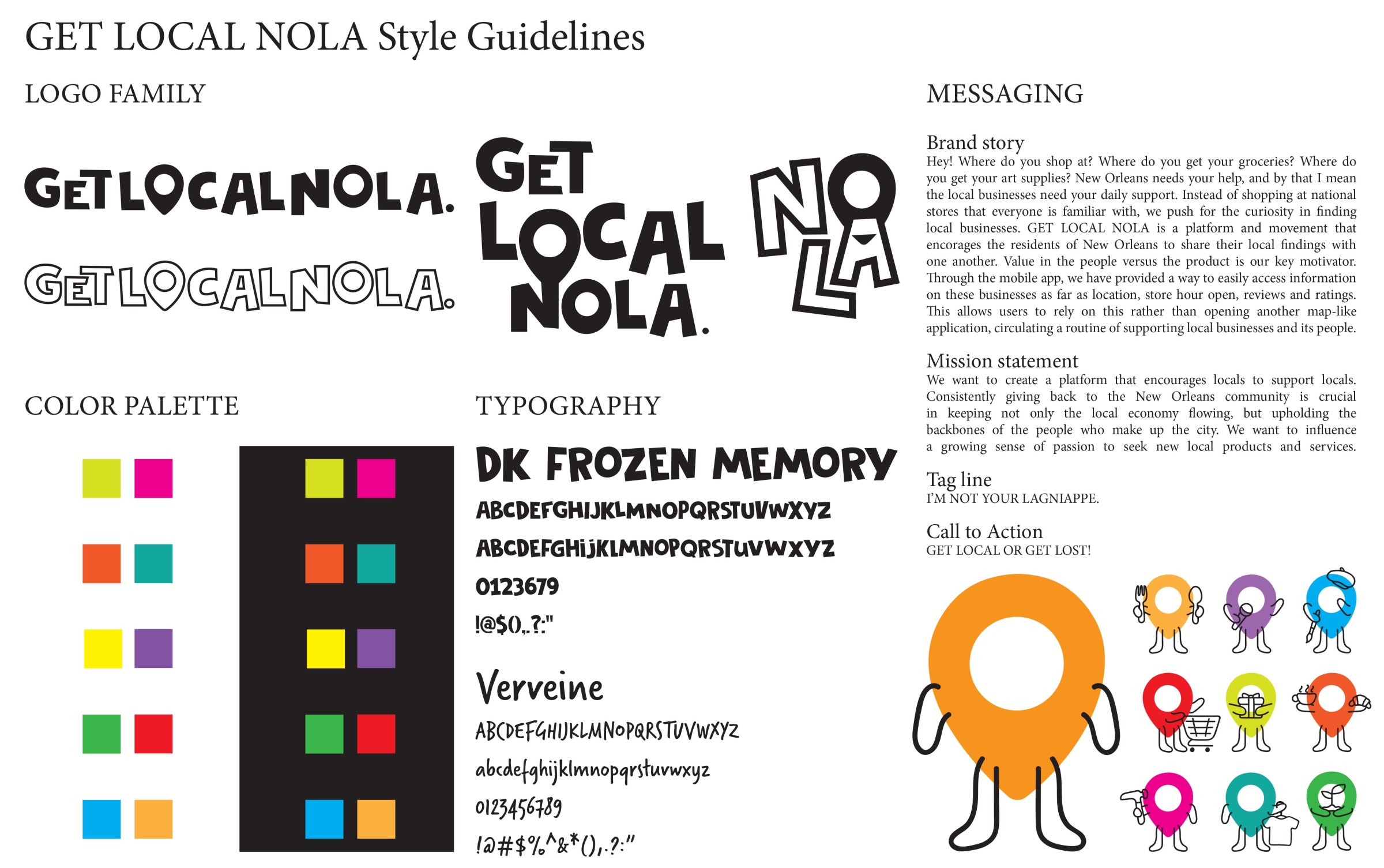 Style Guidelines for student project "GET LOCAL NOLA"