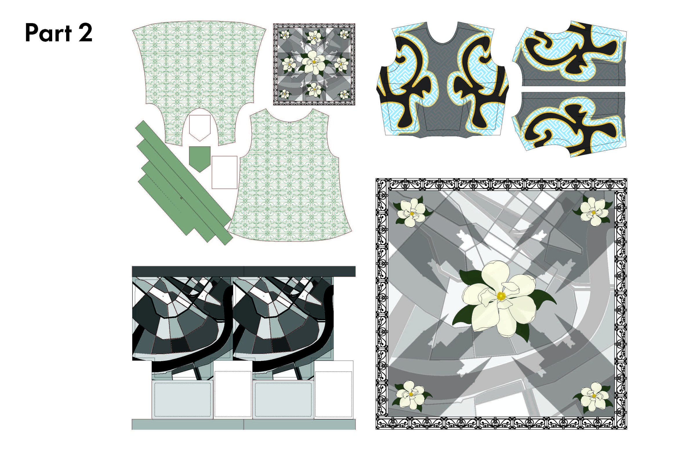 Textile Design Studio student's design process