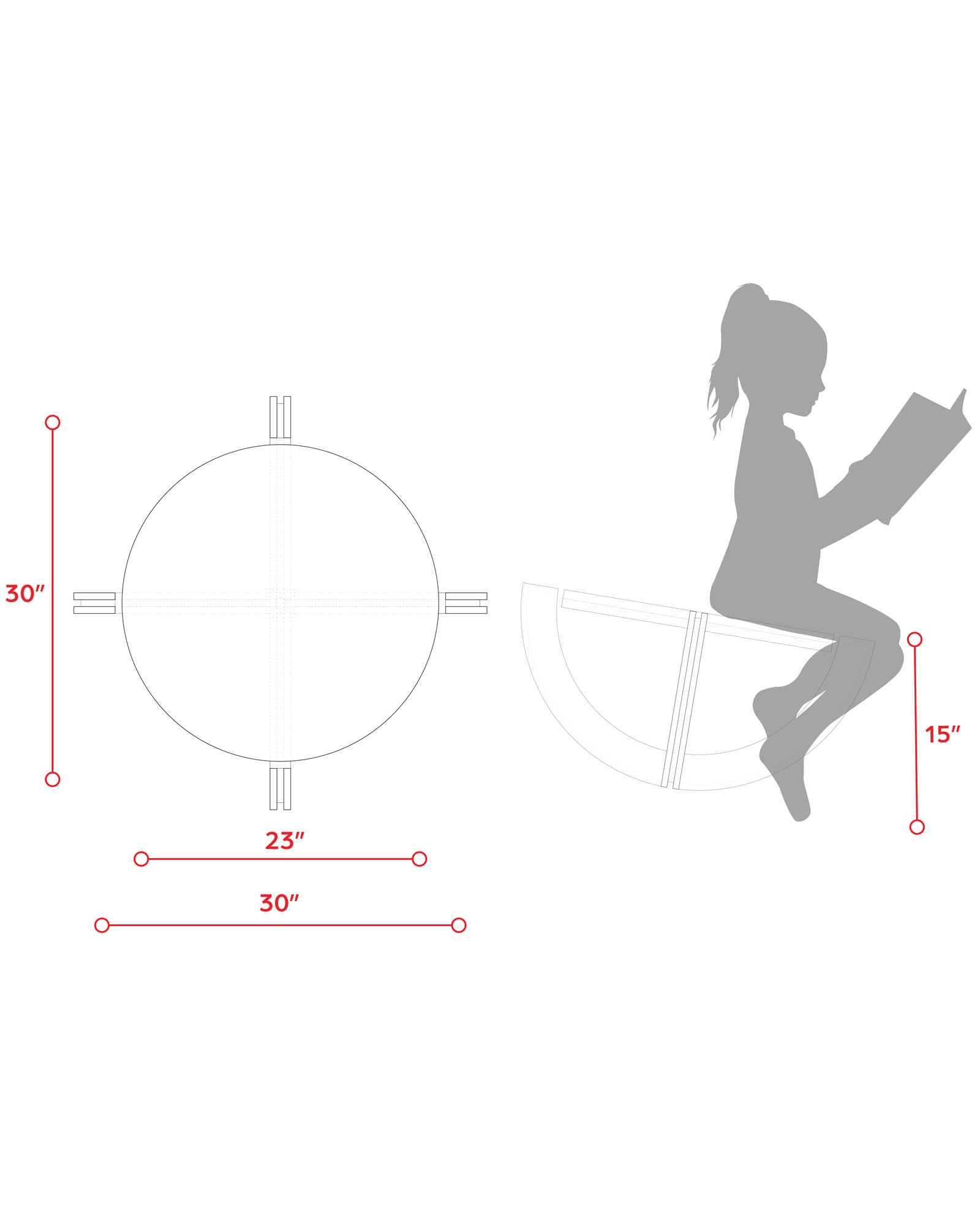 diagram of a student's seat