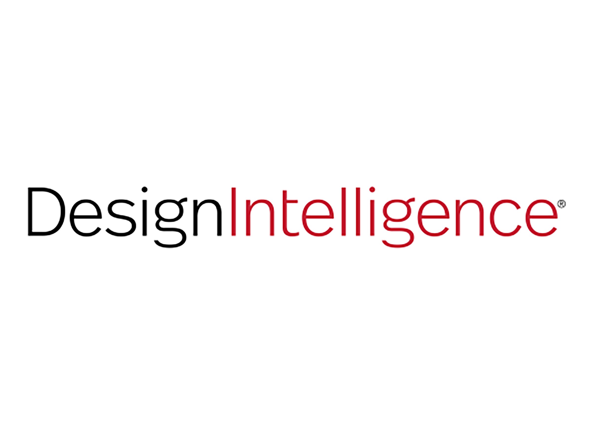 Design Intelligence logo in black and red text on white background