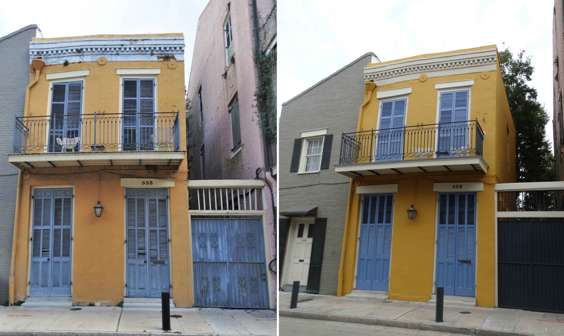 before and after of Marguerite Roberts townhouse resotration