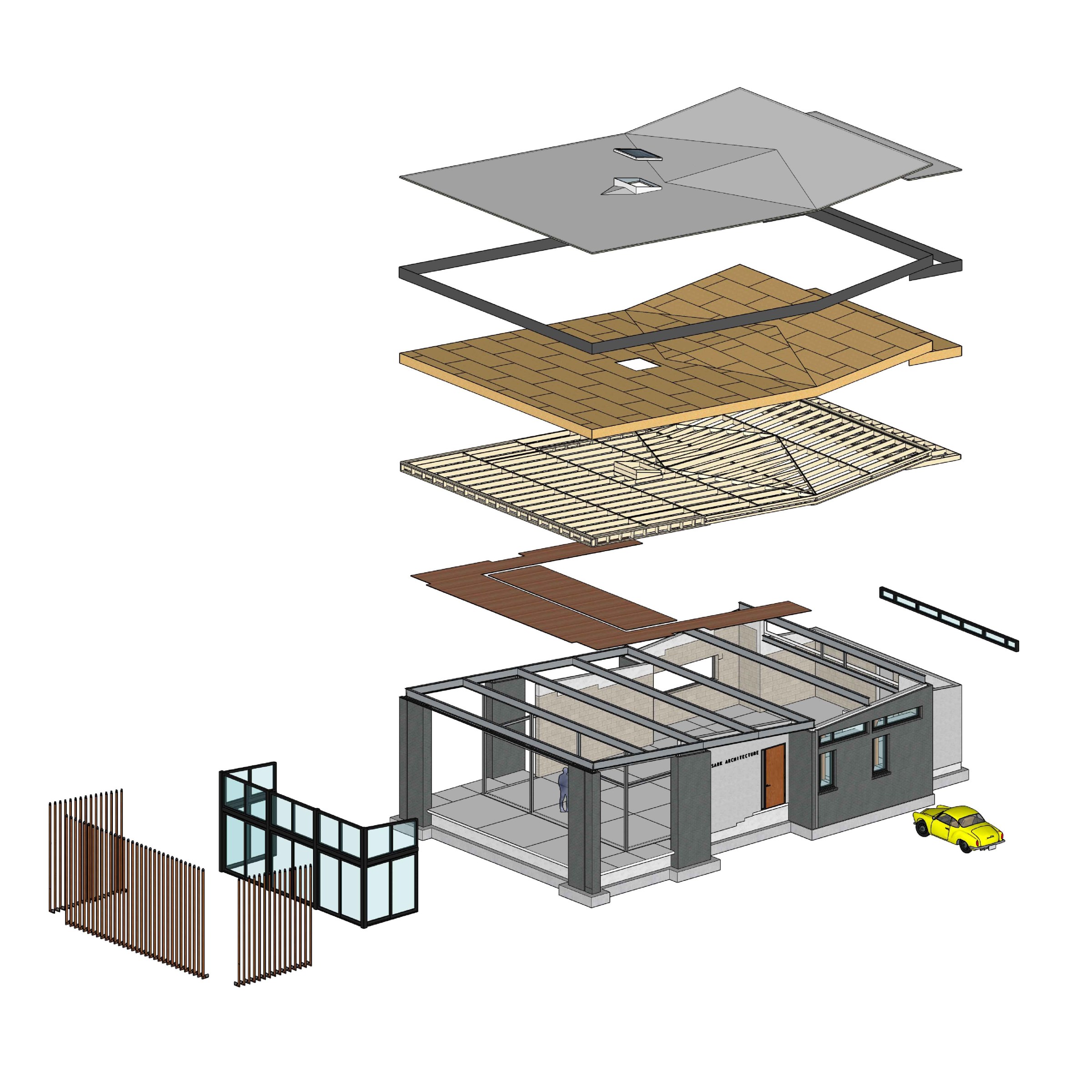 detailed rendering of Tsark office building 