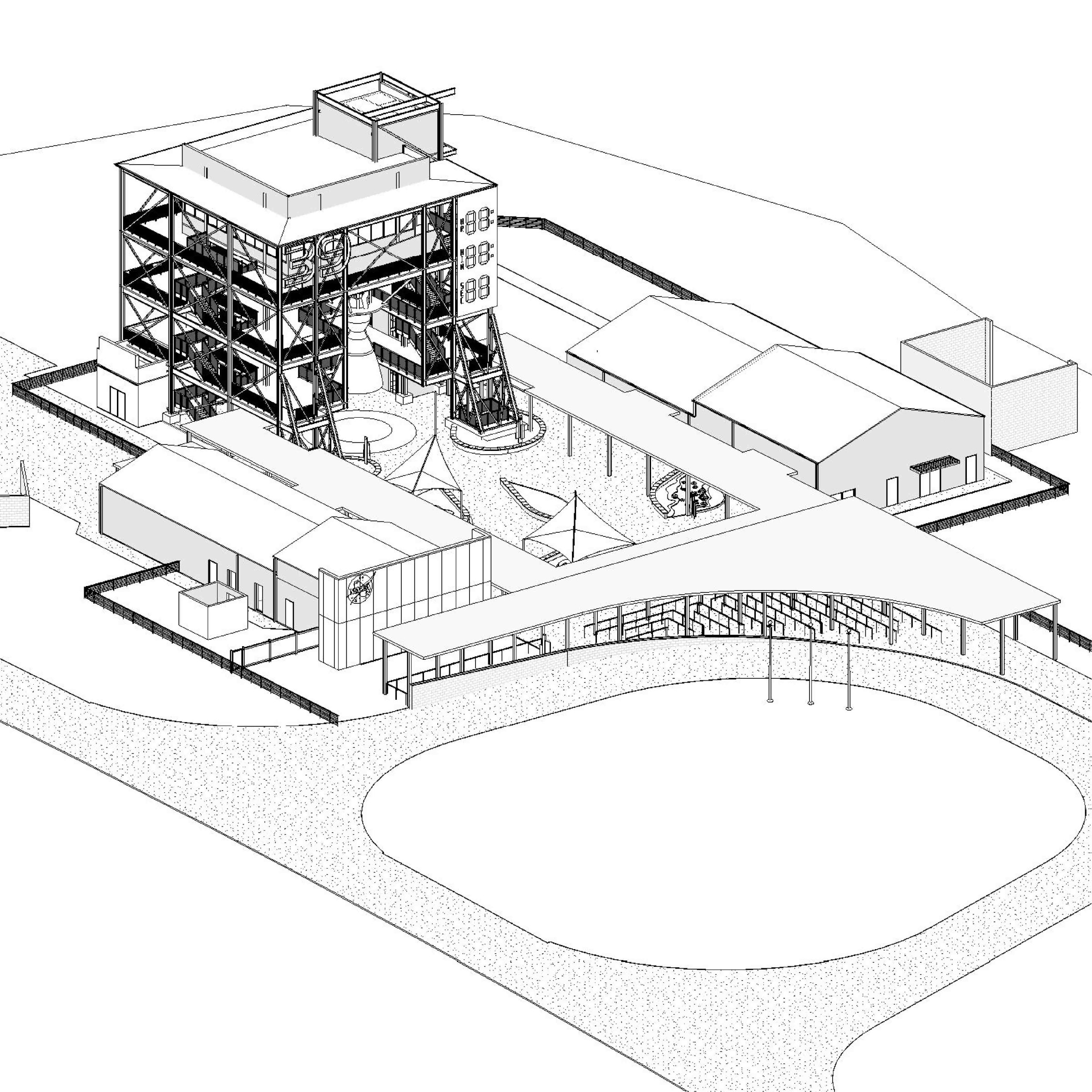 rendering of The Launch Complex 39 Observation Gantry