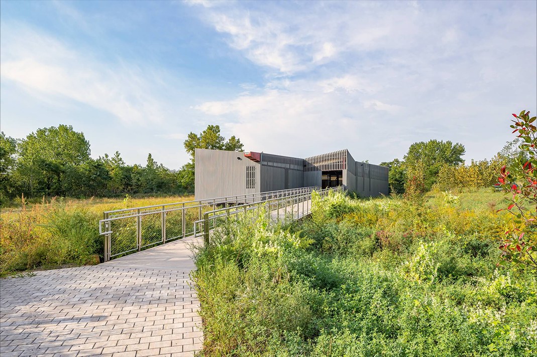 exterior image of entrance to building designed by Alison Landry