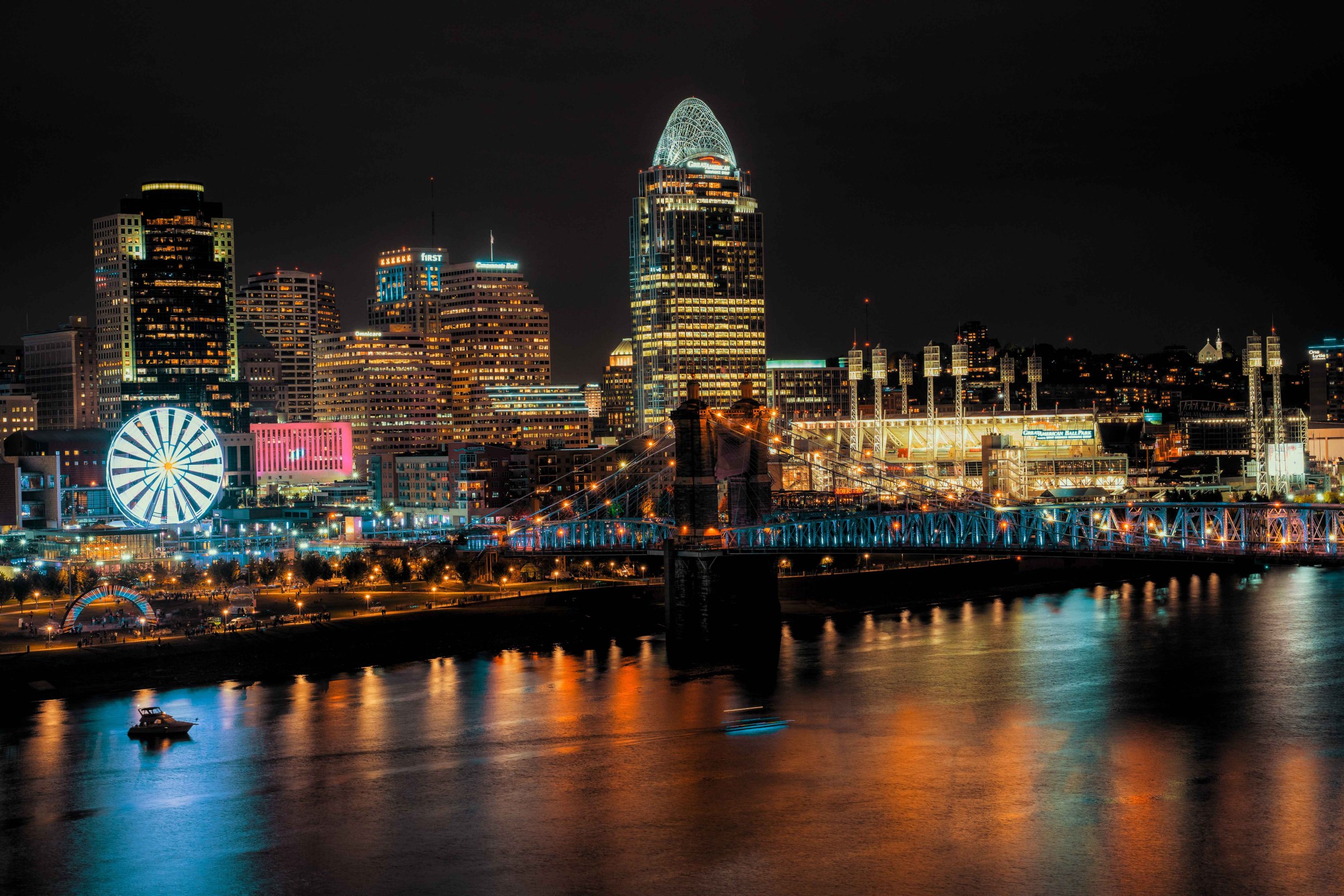 Skyline image at nighttime 