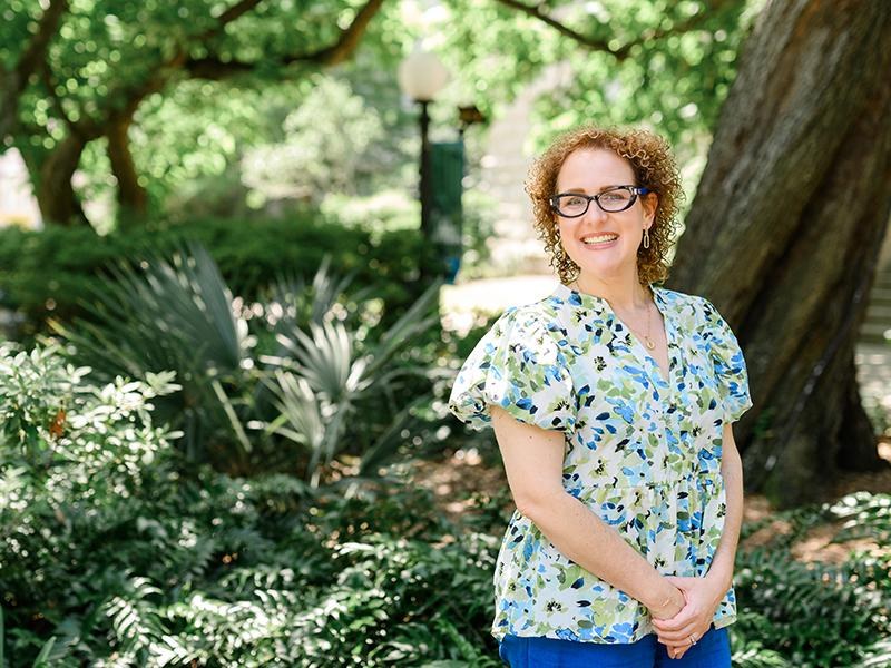 Outdoor environmental portrait of Becky Callegan.