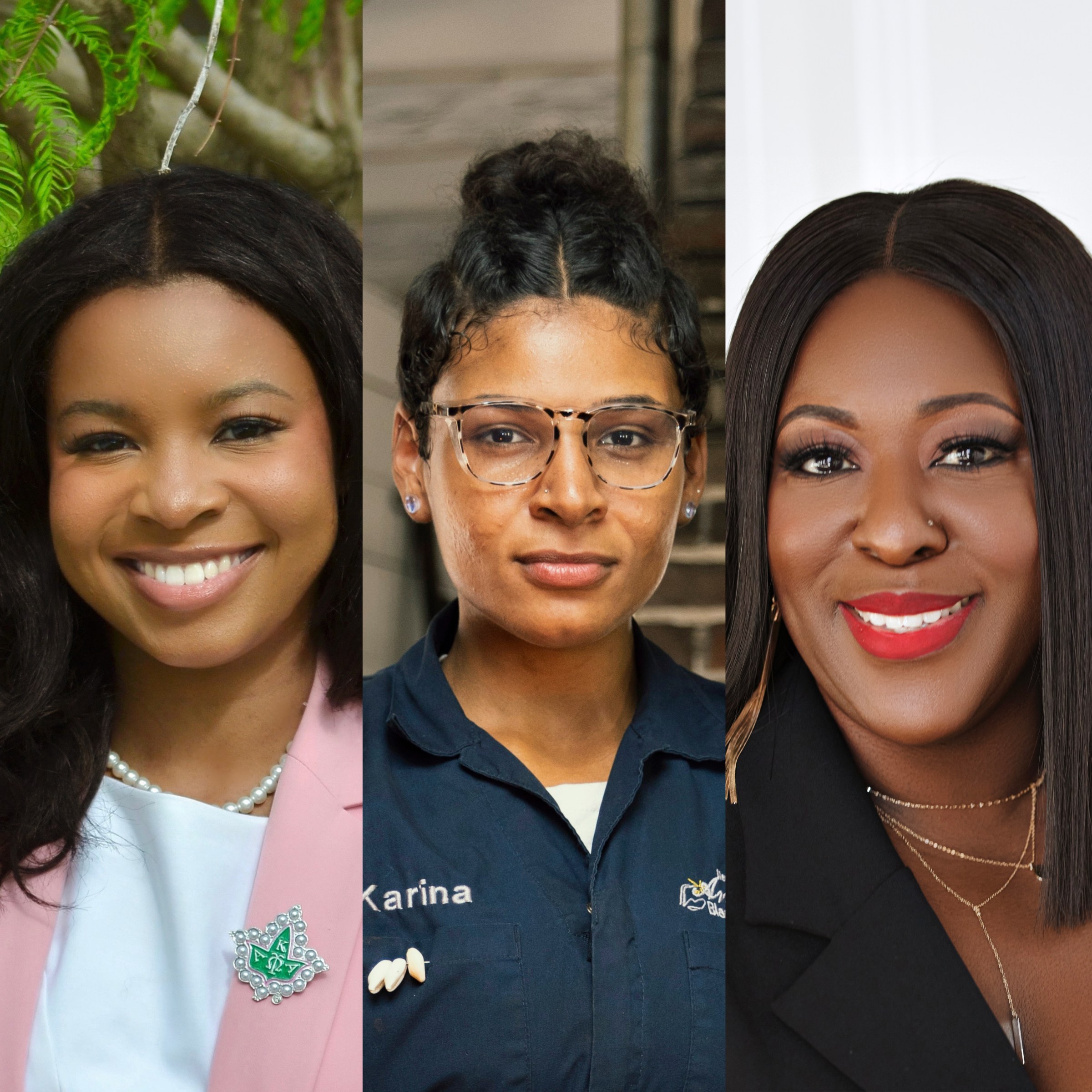 image of three headshots of Boudreaux Scholars