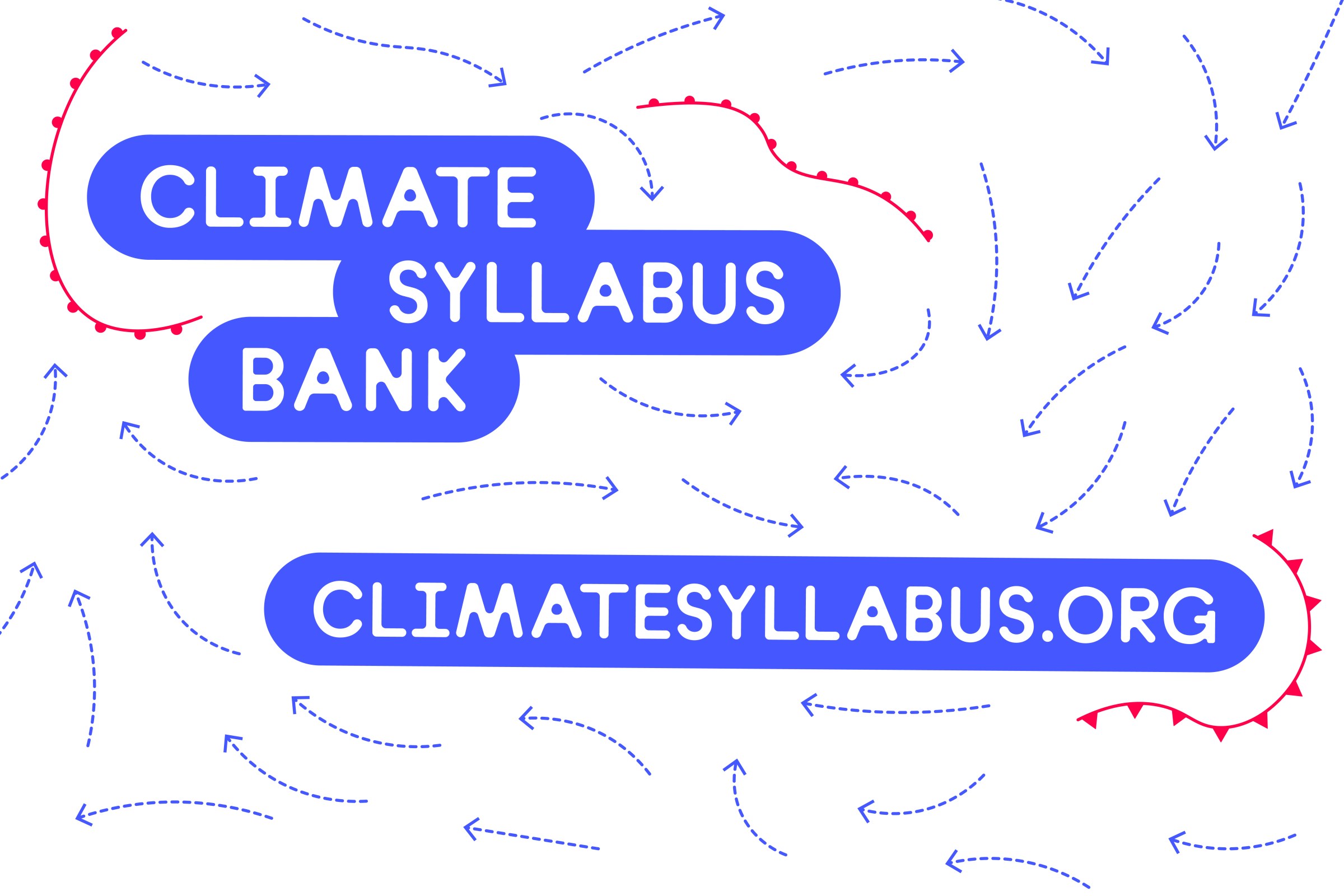 Graphic with text reading Climate syllabus bank