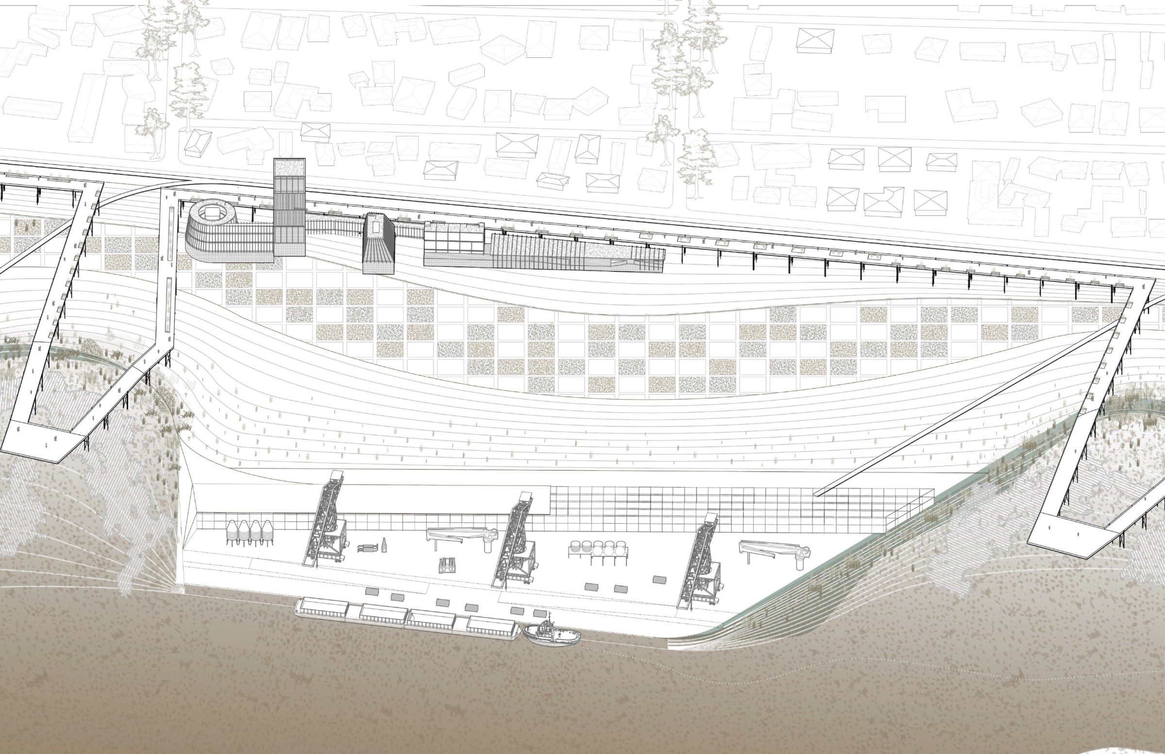 Diagram of New Industry Museum and Wetland Factory