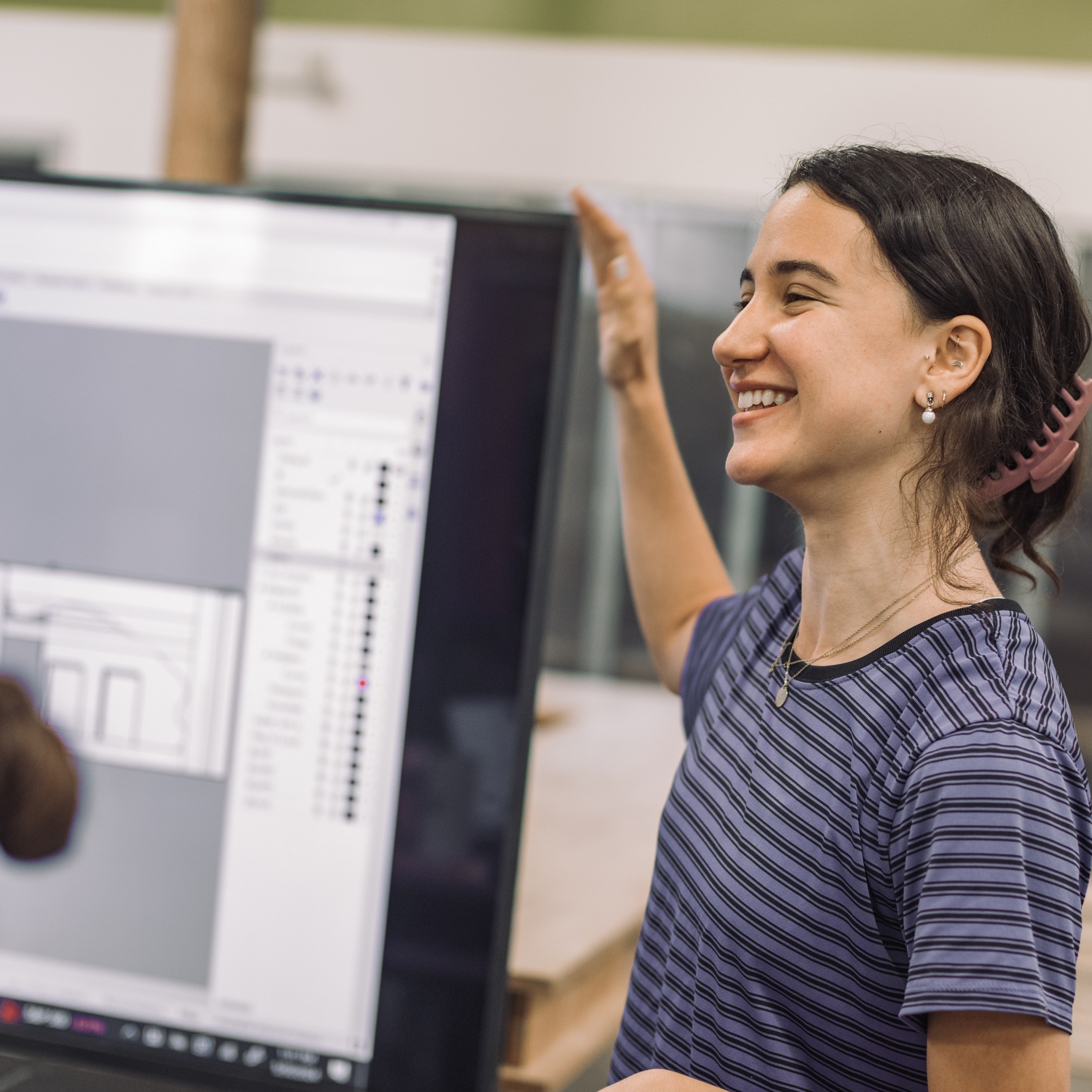 image of girl smiling presenting