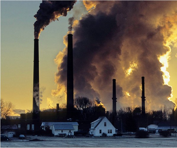 Houses Surrounded with Pollution