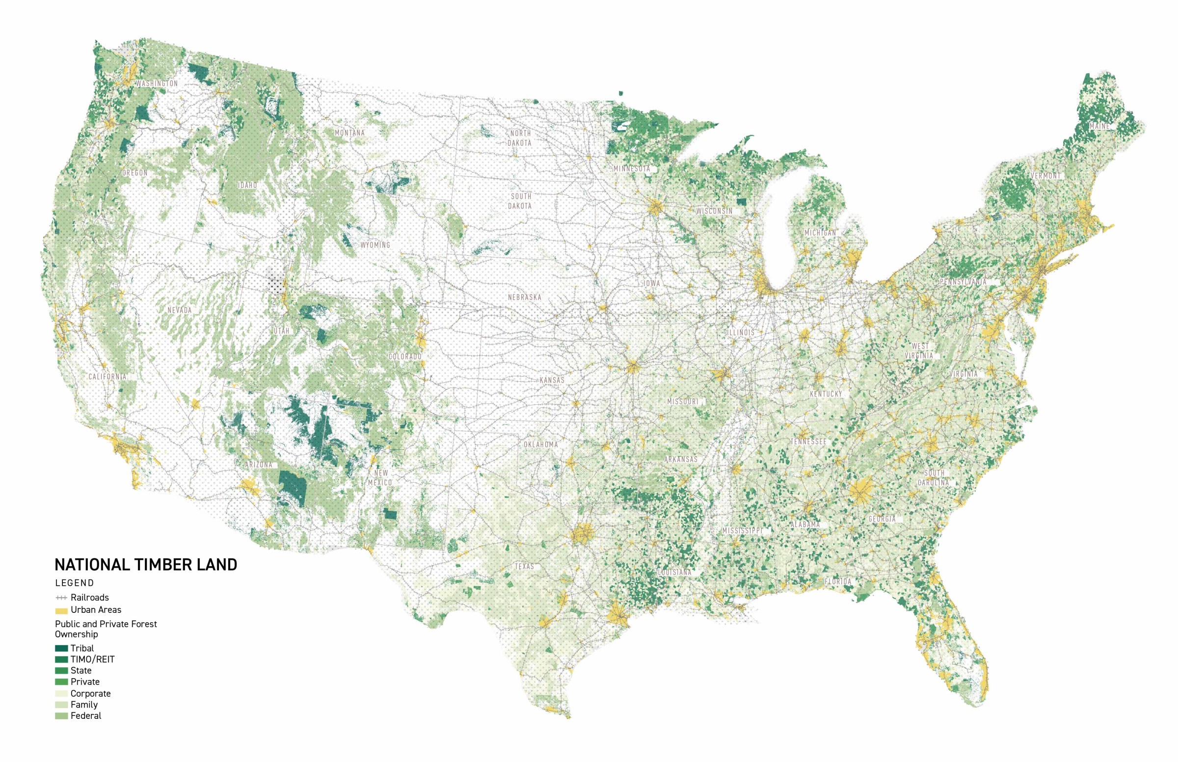 National Timberland Map of the U.S.