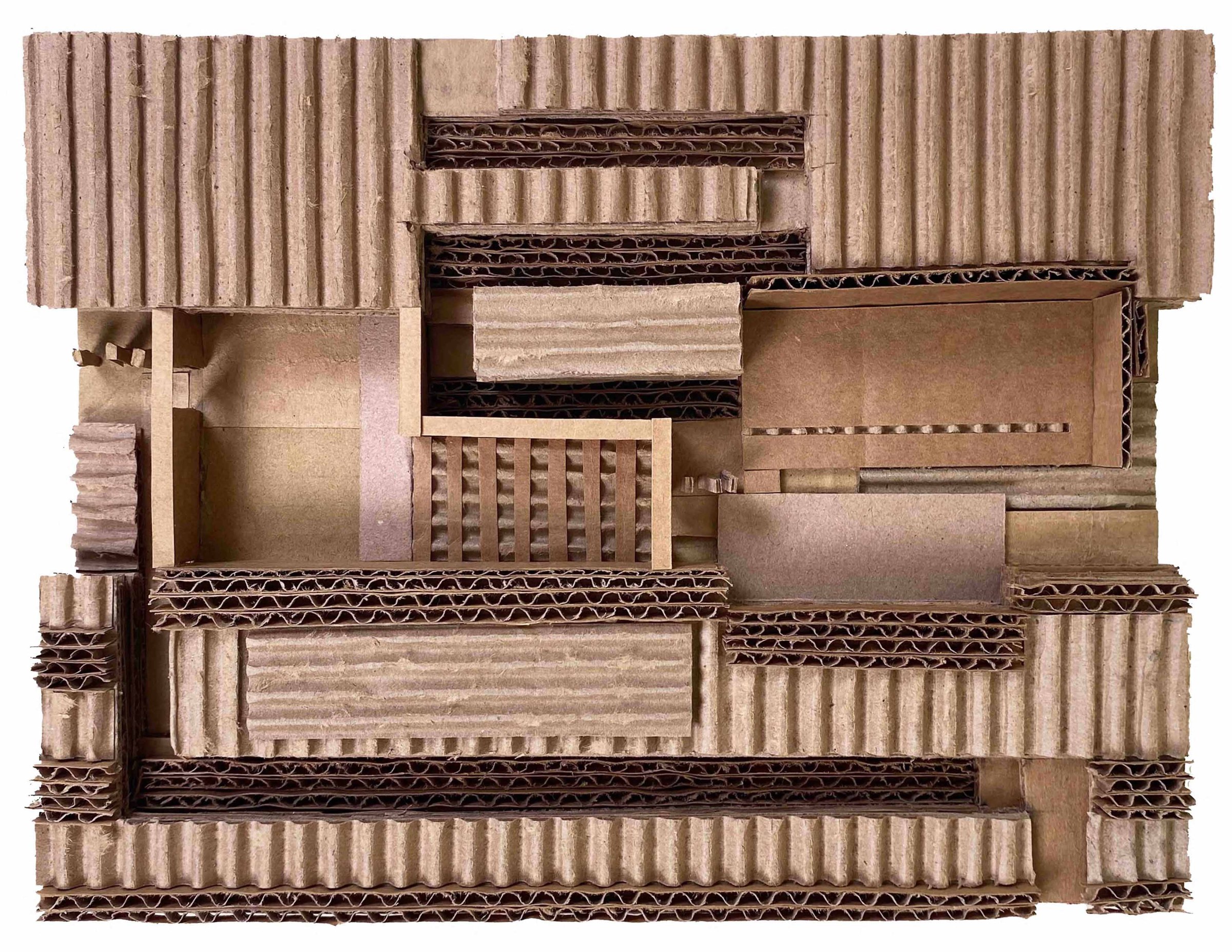 Top View of Model Made of Chipboard