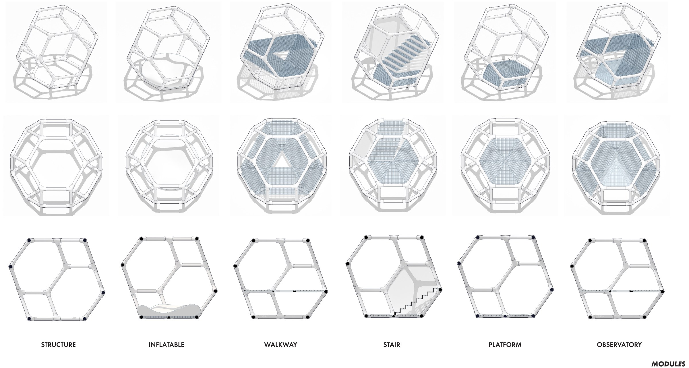 Module Pieces of Inflatable