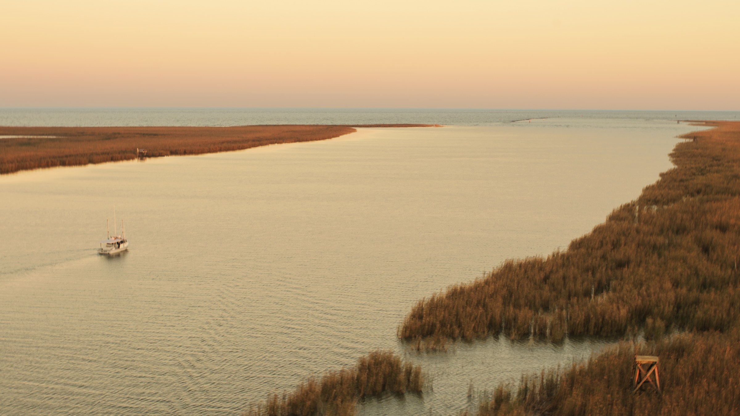 Mississippi River during a sunset