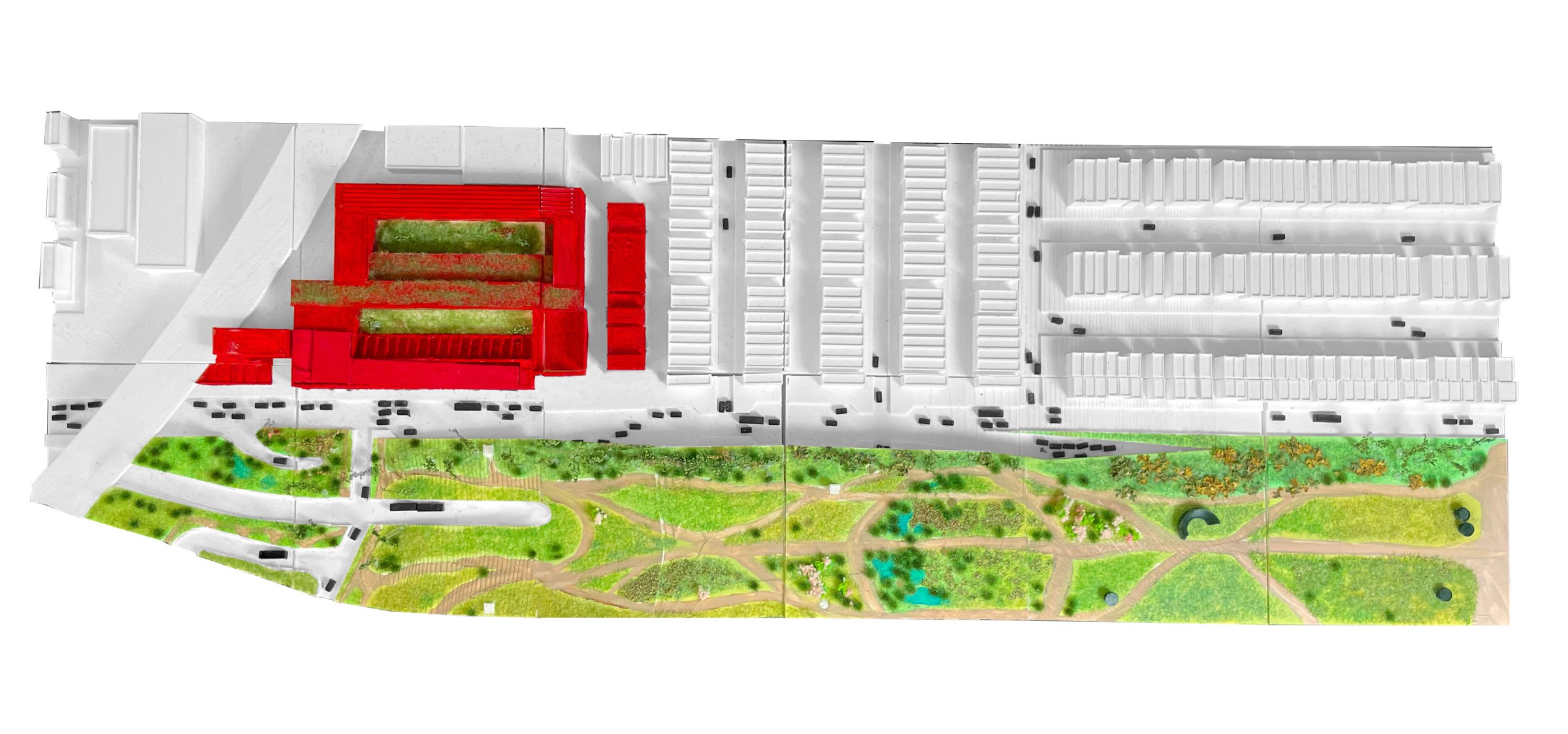 Plan model of the winning student competition design "Restoring Common Ground."