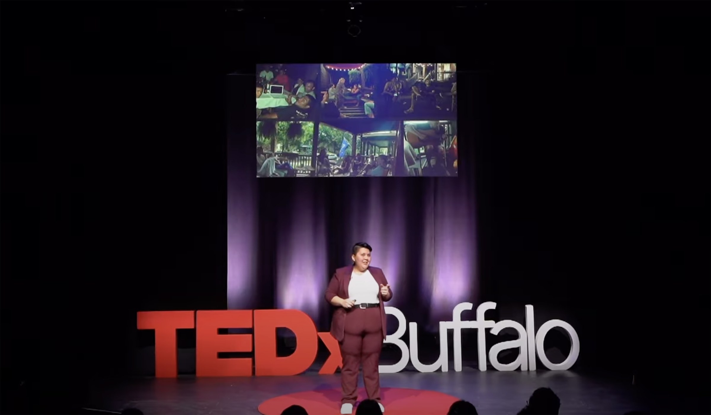 Kalyn Faller speaking at TedxBuffalo.