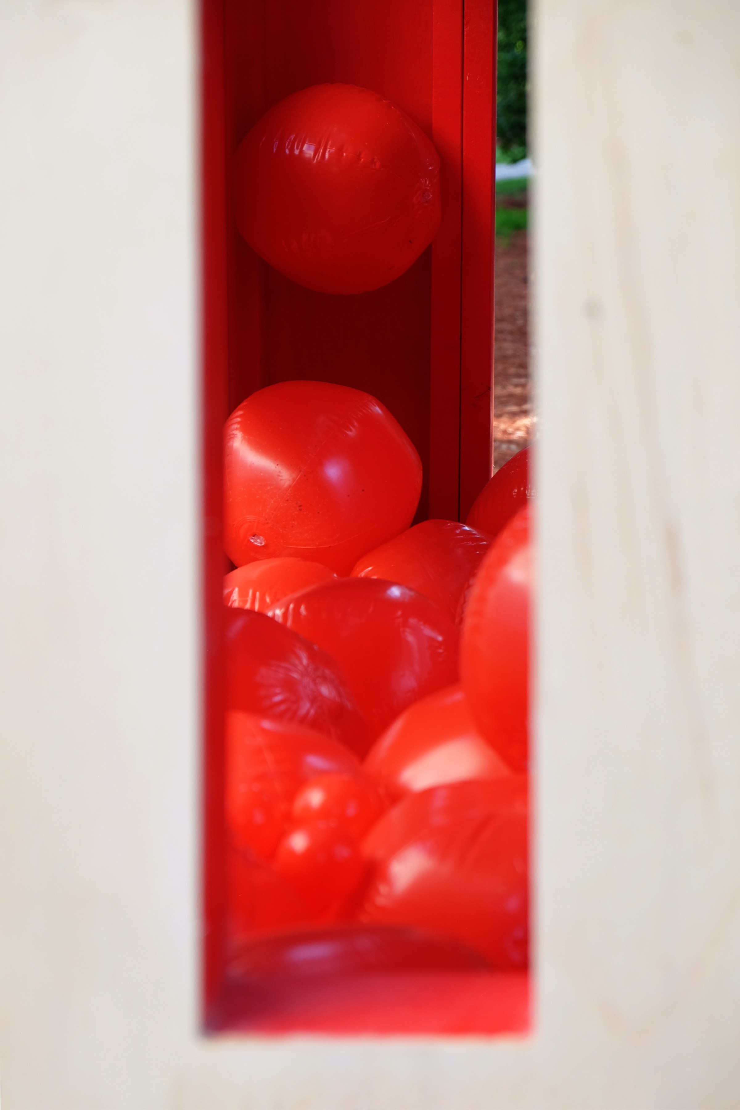 Close Up of Balls Inside Installation