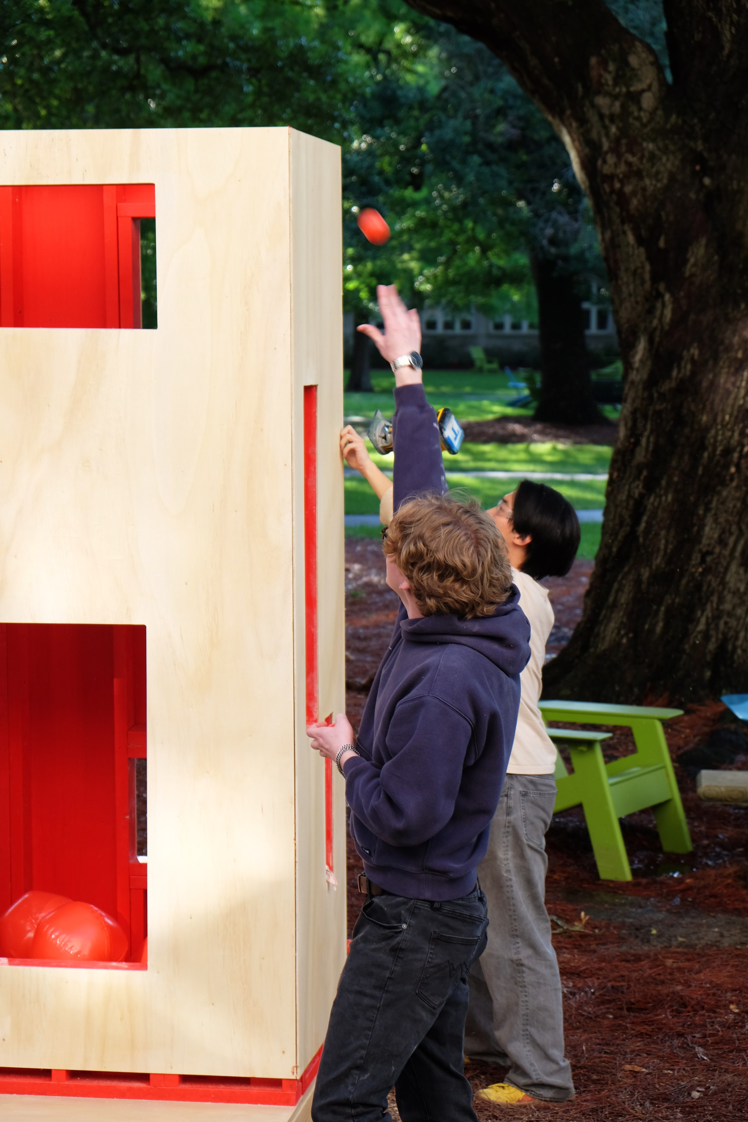 People Playing with Installation