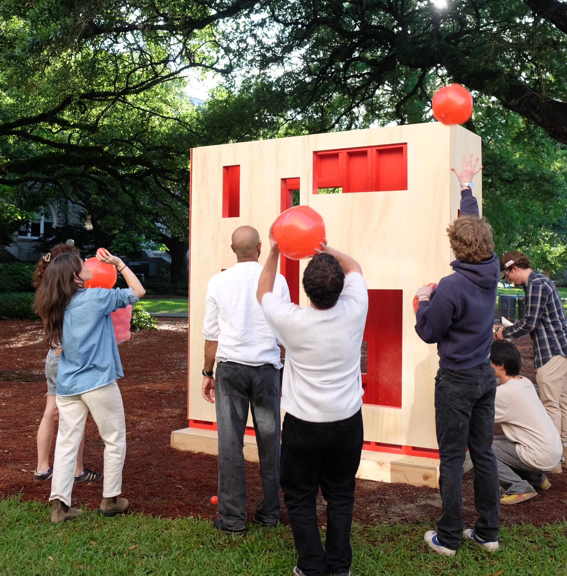People Playing with Installation