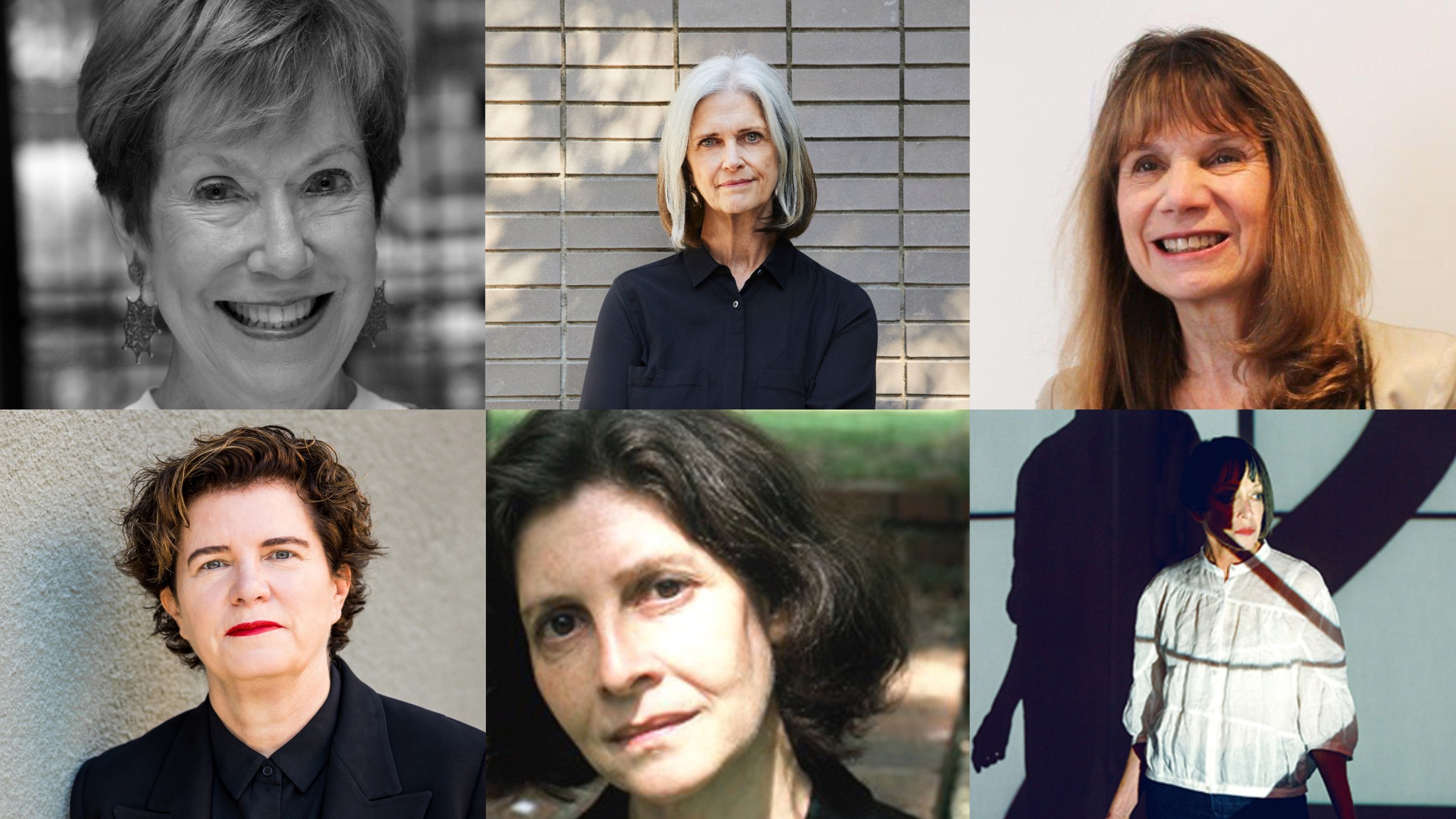 Stacked headshots of six people: Carol Reese, Deborah Berke, Mary McLeod, Amy Murphy, Joan Ockman, and Diana Thater.