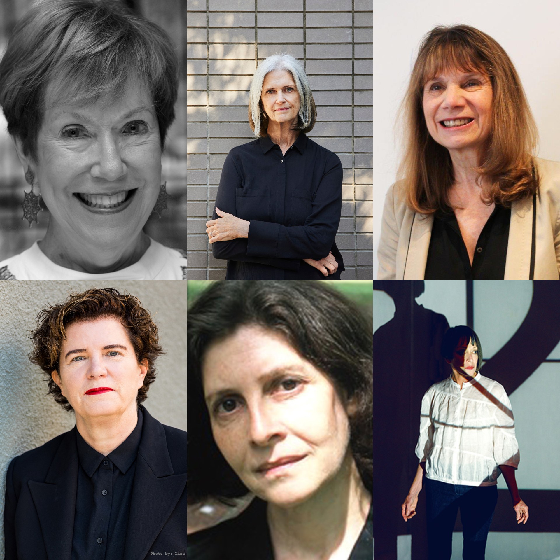 Composite of headshots of six people: Carol Reese, Deborah Berke, Mary McLeod, Amy Murphy, Joan Ockman, Diana Thater.
