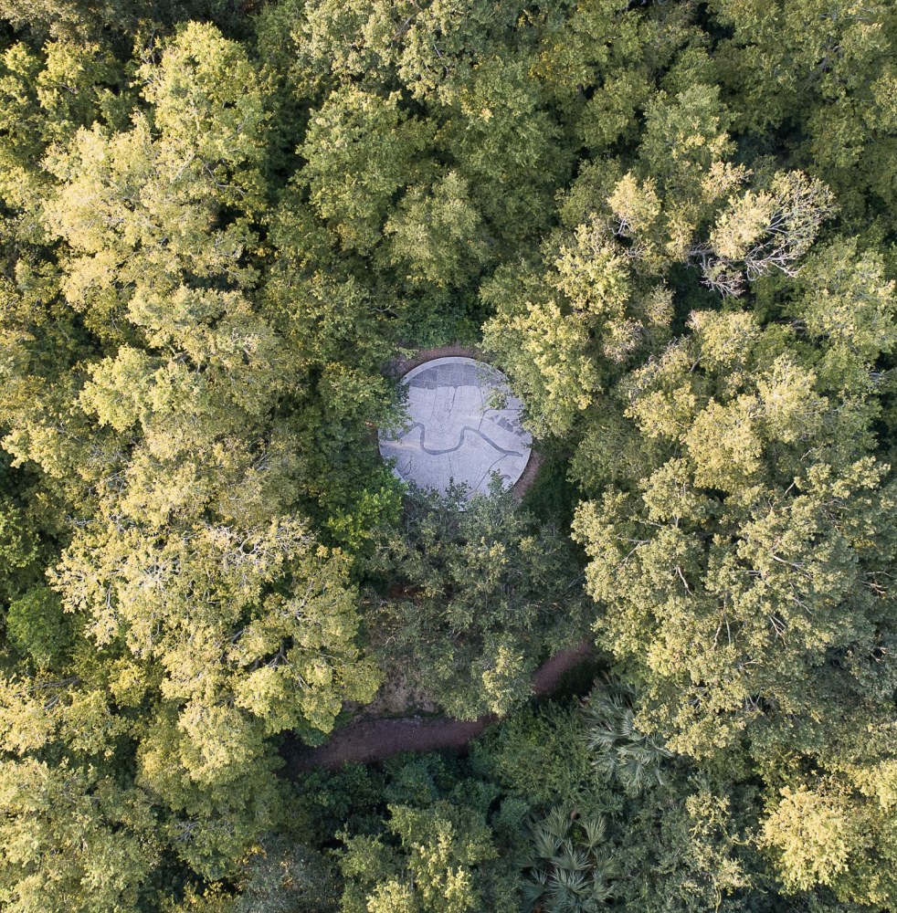 Image of city park observatory from above
