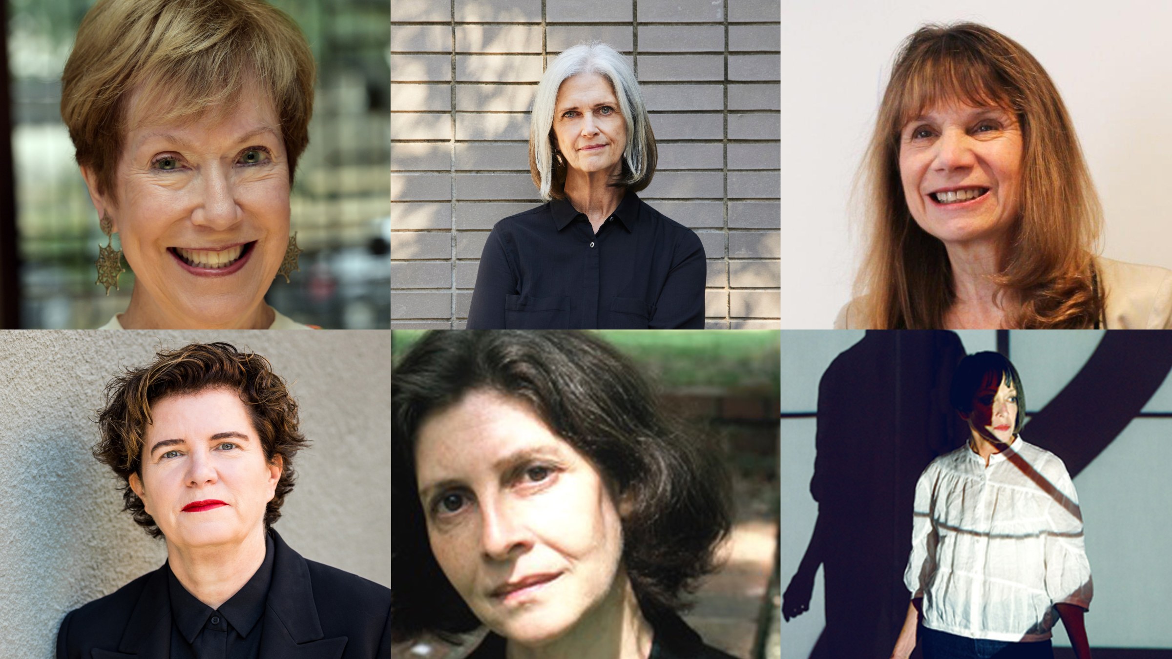 Stacked headshots of six people: Carol Reese, Deborah Berke, Mary McLeod, Amy Murphy, Joan Ockman, and Diana Thater.