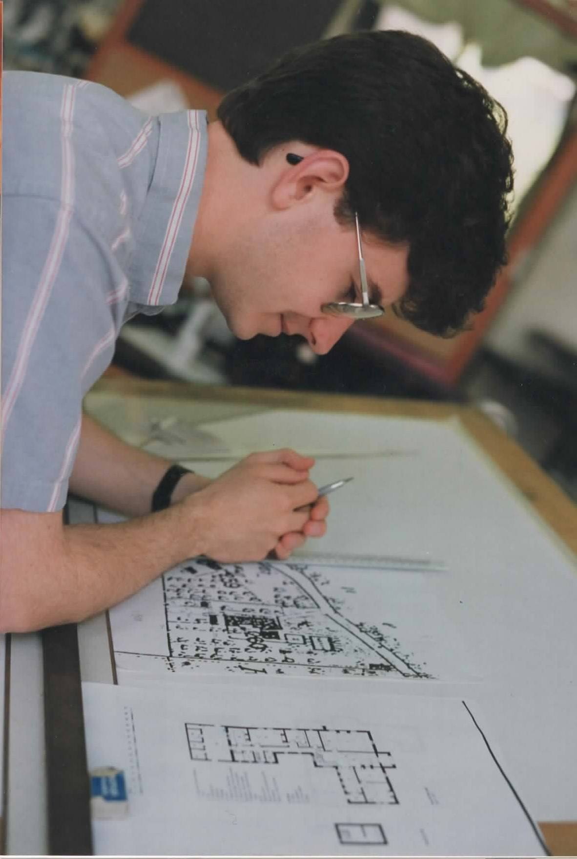 Tulane Alum Keith Gerchak at the Drafting Table as a Tulane Student