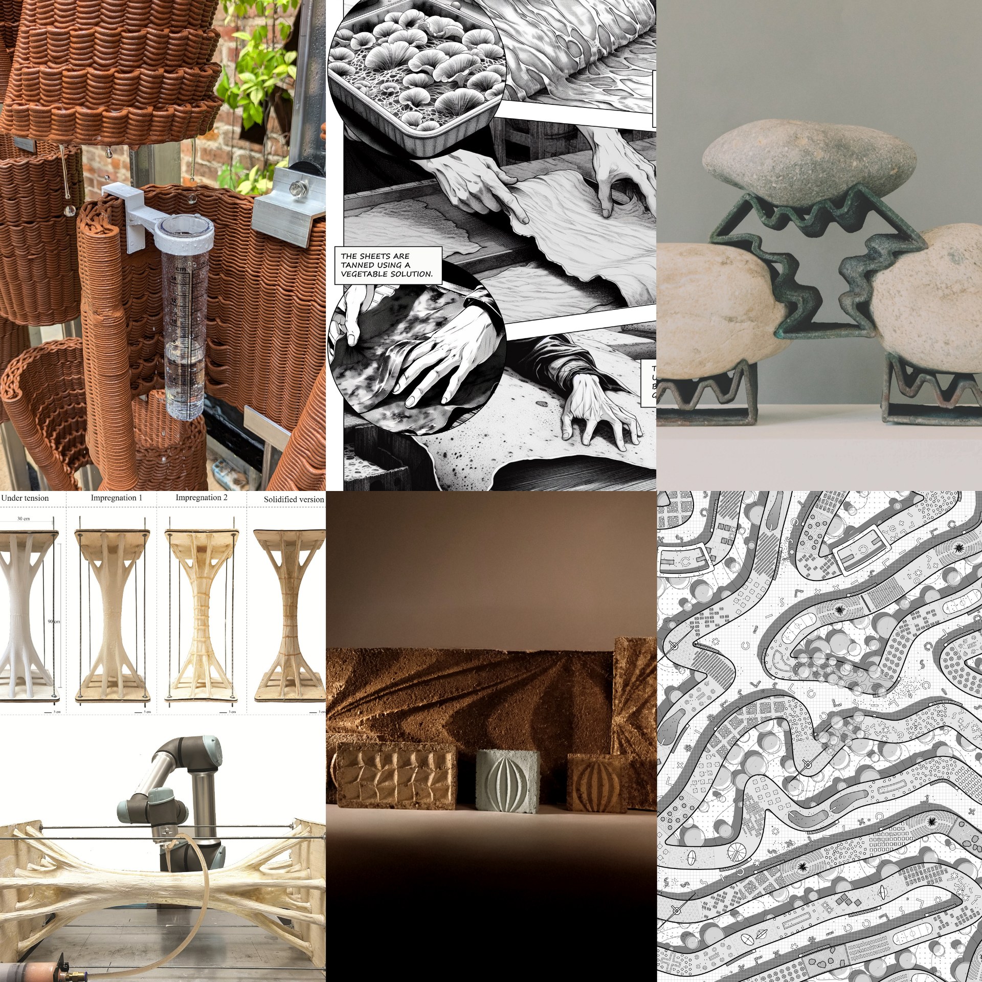 Six photos of research computation and fabrication projects by Tulane faculty and students.