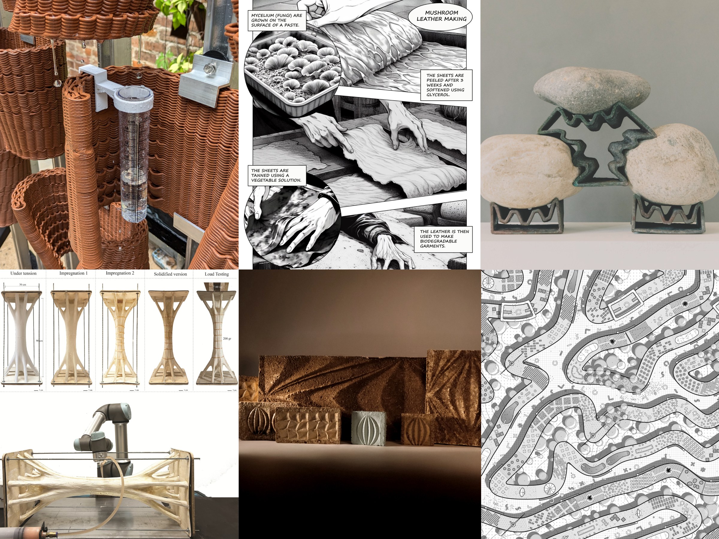 Six photos of research computation and fabrication projects by Tulane faculty and students.