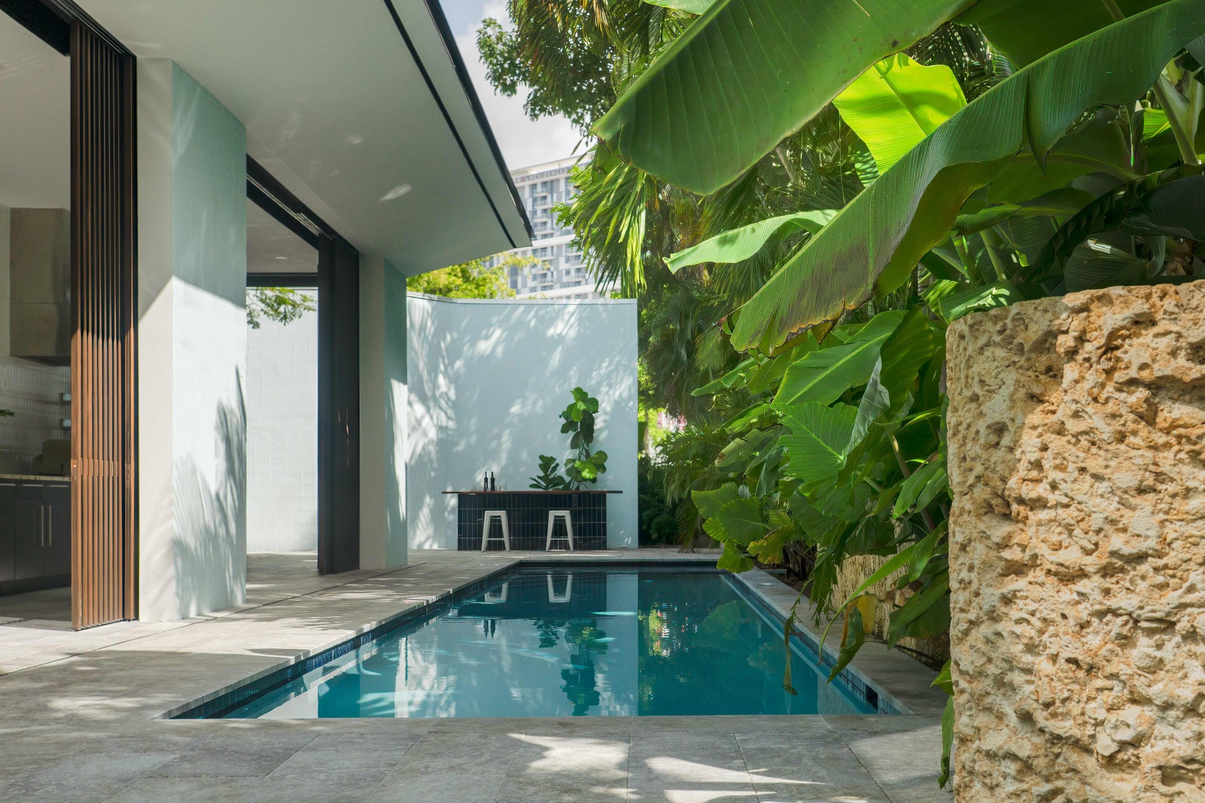 Pool shot in residential build by Atelier Mey