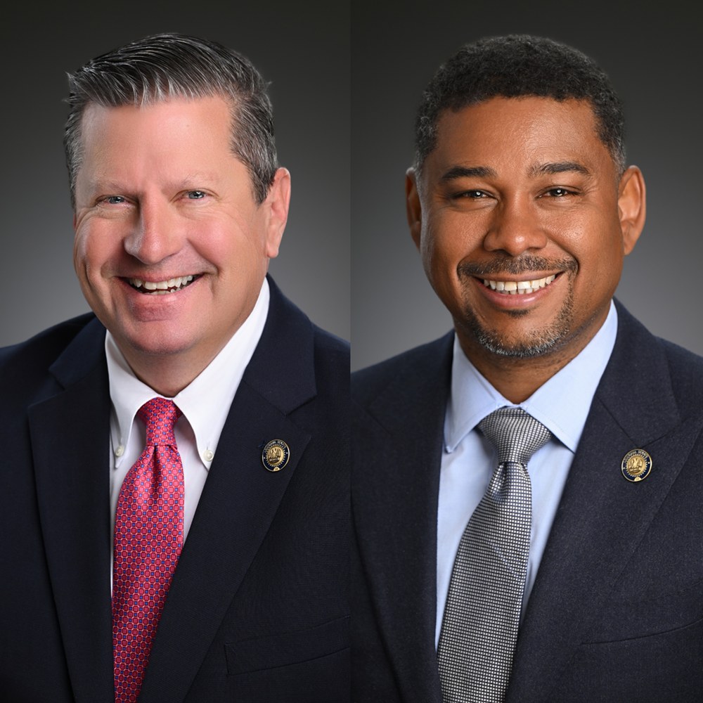 Headshots of Sen. Patrick Connick and Sen. Gary Carter Jr.