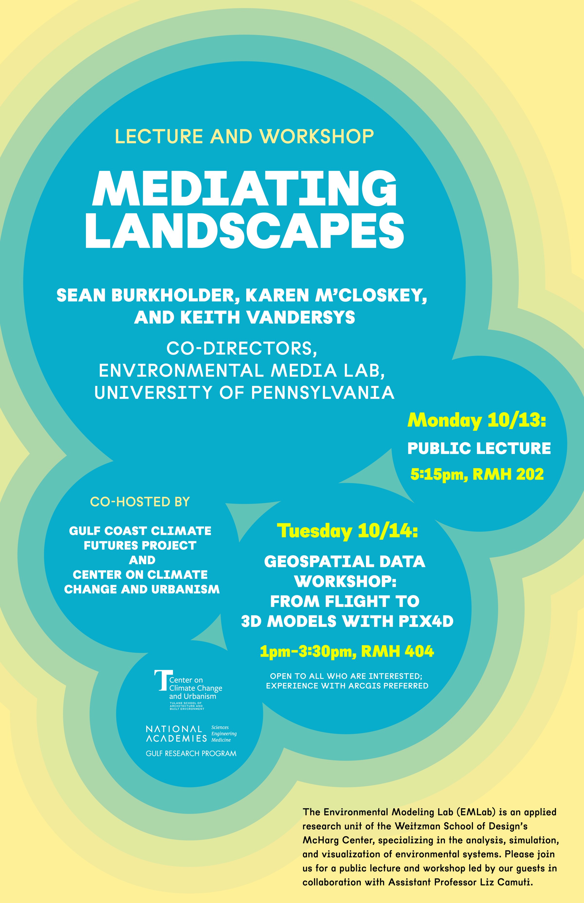 Flyer for Mediating Landscapes Event