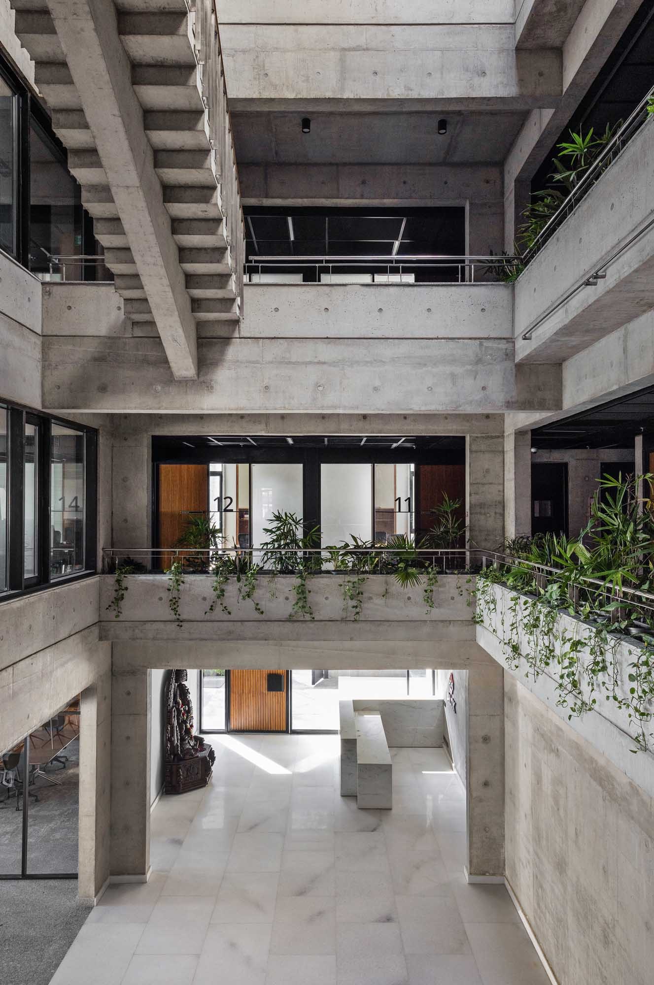 Atrium first looking west